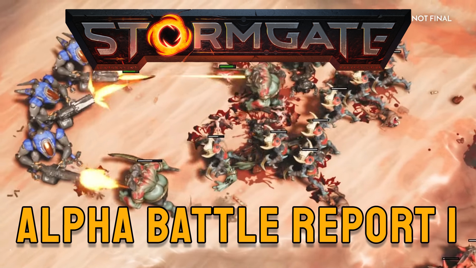 Stormgate's First Battle Report Header